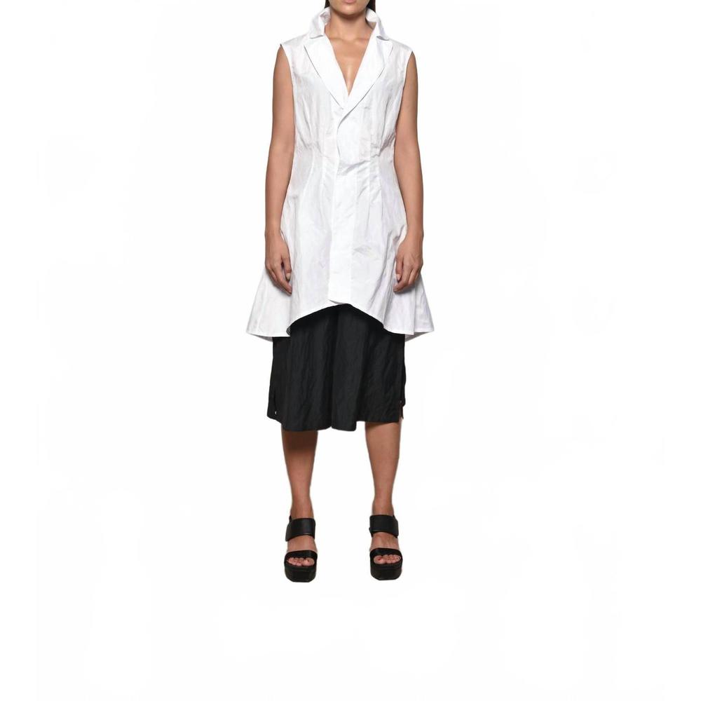 NEW SIMPLY MILA imperial collar tunic in white
